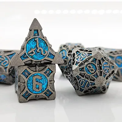 7PCS Metal Polyhedron Solid DND Dice Set For Dungeons & Dragons RPG D4-D20  D% • $18.39