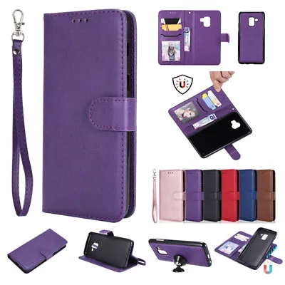 For Samsung Galaxy Phones Car Holder Removable Magnetic Leather Wallet Case • $19.53