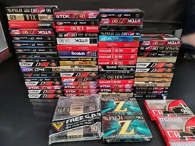 Lot Of 3 90 Min Blank Cassette Tapes New TDX FUJI SONY MAXWELL Random Lot • $6.99