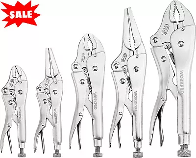 Locking Pliers Vice Grip 5 Piece Assorted Tools Vise Jaw Clamp Hand Tool Set NEW • $42.98