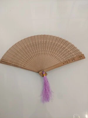 $8.50 • Buy 12 Pcs Chinese Sandalwood Wooden HandFans W/tassel Bridal Favor Wedding Decor