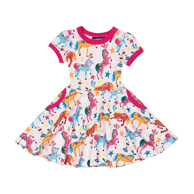 Rock Your Baby Parade Ringer Waisted Dress In Multicolour • $56