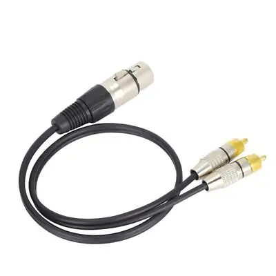 XLR Female To Dual RCA Male Y Audio Splitter Patch Cable Adapter - RCA To XLR • £5.28