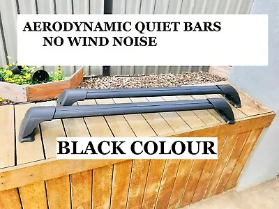 2x BLACK Aerodynamic Cross Bar / Roof Rack For Ford Territory 2004 - 2022 • $178