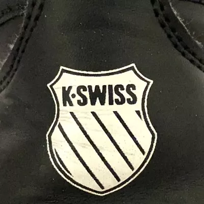 K-Swiss Men's Shoes Varsity Size 7 US Black White Stripe Sneakers Leather Active • $14.95