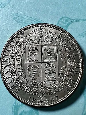 £79.99 • Buy 1887 Queen Victoria (QV) 2s 6d Half Crown Coin - UNC (Uncirculated) Condition