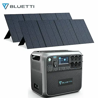 $3197 • Buy BLUETTI AC200P 2000Wh Power Station Generator 2pcs 350W Solar Panel MPPT LiFePO4