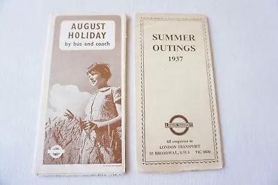 1937 & 1938 London Underground Train Tram Tube Bus Bank Holiday Guide Timetable • £15.99