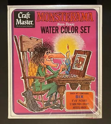 1969 Craft Master MONSTERAMA Water Color Set MONSTERS Vintage Sealed Paint Funny • $75