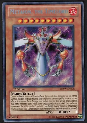 Yugioh Metaion The Timelord PHSW-EN098 Secret Rare 1st Ed - LP • $3.25