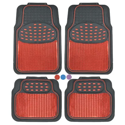 $44.90 • Buy Metallic Car Floor Mats For All Weather Rubber Heavy Duty Protection For Auto