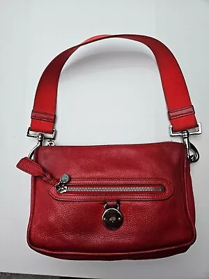 Vintage Mulberry Leather Shoulder Bag Red / Orange • £155