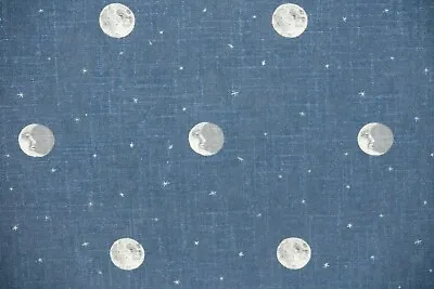 £12.99 • Buy ANDREW MARTIN CURTAIN FABRIC DESIGN  Over The Moon  0.40 METRE DENIM LINEN BLEND