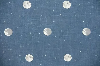 £22.05 • Buy ANDREW MARTIN CURTAIN FABRIC DESIGN  Over The Moon  0.70 METRE DENIM LINEN BLEND
