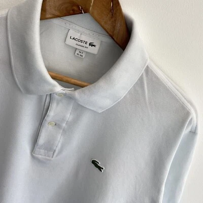 £6.50 • Buy Lacoste Polo Shirt 7 XXL (2XL) White Classic Fit Mens Short Sleeve Casual Top