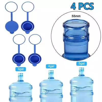 55MM Silicone 5 Gallon Water Jug Cap Nonspill Top Lid Covers For Water Bottles • $7.90