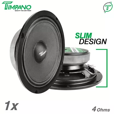 1x Timpano Shallow Mount 8  Midrange Speakers TPT-MR8-4 SLIM 4 Ohms 400 Watts • $32.95