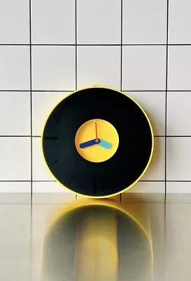 Vintage Chenyi Ke 90’s IKEA Pladdra Yellow & Black Wall Clock - Great Condition • £35