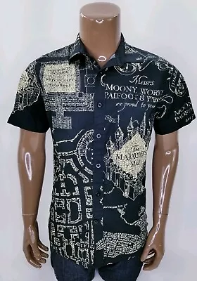Harry Potter Warner Brothers The Marauders Map Moony Worm Padfoot Black Shirt  • $24.99