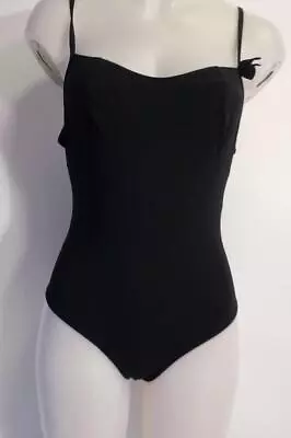 Womens Huit Black One Piece Swimsuit 10 * • $19.99