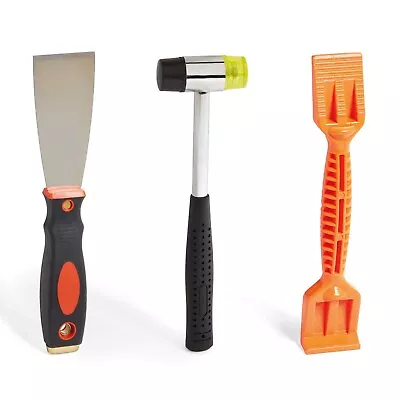 £12.99 • Buy Vonhaus Window Glazing Tool Kit (3PCs) Steel Chisel, Rubber Hammer & Paddle