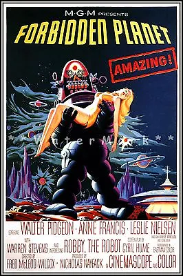 Forbidden Planet 1956 Sci Fi Cult Film Thriller Movie Vintage Poster Print • $26.89