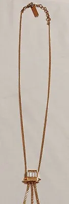 Vince Camuto  Goldtone & Crystal Necklace & 3 Pointed Chains 21  L • $10