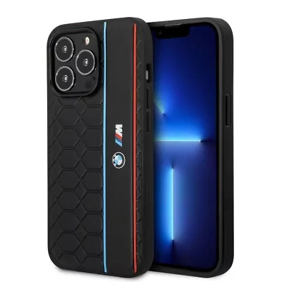 £25 • Buy Genuine BMW M-Sport Tri Colour Hexagonal Impact Case Cover IPhone 14 Pro Max