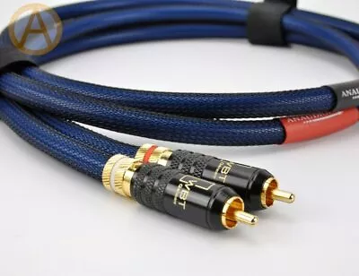 HiFi RCA Audio Cable Silver Plated RCA Male To Male RCA Interconnect Audio Cable • $42.24