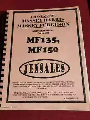 Massey Harris Ferguson Tractor Utility  MF135  MF150 Jensales Service Manual • £28.15