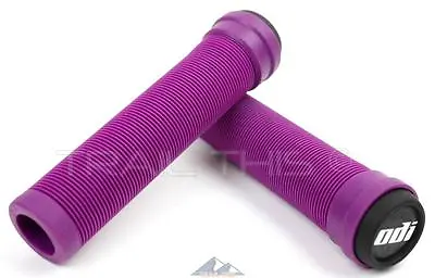 ODI Soft Flangeless Purple Longneck Grips Softies For BMX Bikes & Scooters 135mm • $10.95