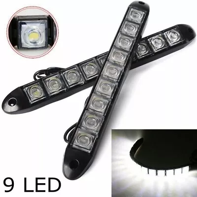 2 Pcs White 12V 9 LED Daytime Running Light DRL Car Fog Day Driving Lamp Lights • $17.59