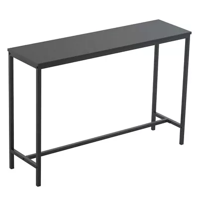 Rustic Black Oak Porch Table - Industrial Style Single Layer 105x30x71cm • $58.81