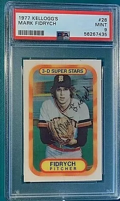 1977 Kellogg's Baseball #26 Mark Fidrych Rookie PSA 9 Perfectly Centered • $79.50