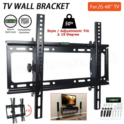 $13.99 • Buy TV Wall Mount Bracket Tilt Slim LCD LED 32 40 42 47 50 55 60 Inch