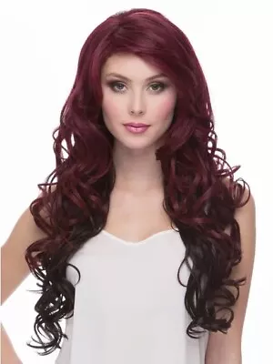 Sepia HS Boston | Blend Dark Brown Auburn Blonde Long Wig Wave HEAT OK  • $36