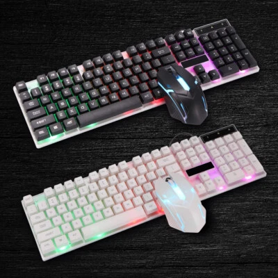 $30.99 • Buy 2.4G Wired Gaming Keyboard And Mouse Set Bundle Computer PC Multimedia Gamer AUS