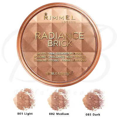 £5.95 • Buy RIMMEL Radiance Shimmer Brick Bronzer Multi-Tonal Shimmer Powder *ALL SHADES*
