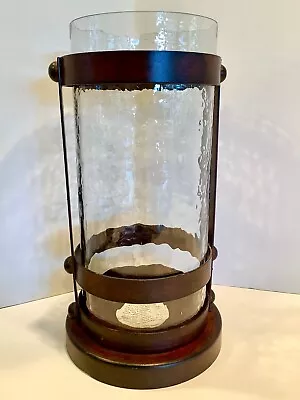 Z-Gallerie Pottery Barn Style Hurricane Rustic Metal & Glass Candle Holder • $49.99