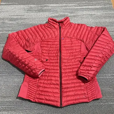 Eddie Bauer Jacket Womens Medium Red Storm Goose Down 800 Firstascent Ladies* • $38.88