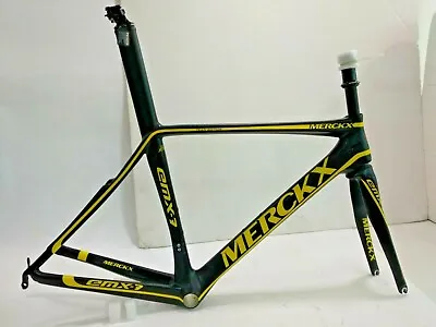 EDDY MERCKX Racing Frame Carbon EMX-7 With Fork Team Edition Black Yellow 56 • $2690
