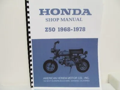  HONDA Z50 1968-1978 Shop Manual  • $14.99