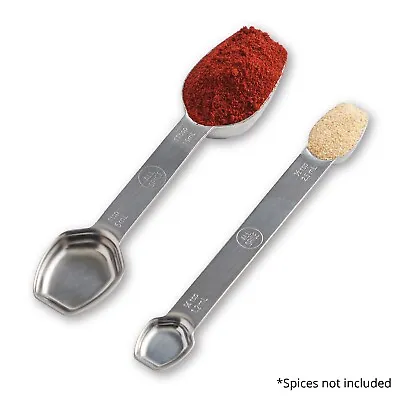 AllSpice Double Sided Stainless Steel Spice Measuring Spoon • $17.99