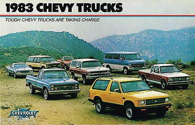 1983 Chevy Truck Brochure: 4WDPickUpBLAZERSUBURBANS10VANEL CAMINODiesel • $5.99