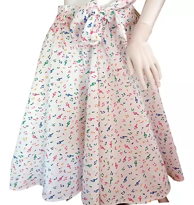 1950s Vintage Retro Rockabilly Circle Skirt Music Print Choice Of Size 16-26 • £19.99