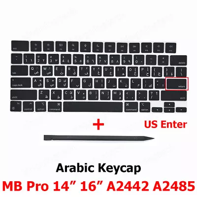 New A2442 A2485 Keycaps Keys Arabic For Macbook Pro M1 14  16  Keycap US Enter • $10.55