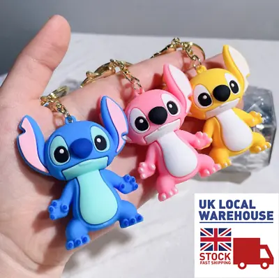 Lilo And Stitch Angie Cartoon Toys Mini Figures Bracelets Keyrings Chains Bangle • £5.39
