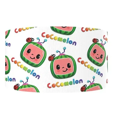 1 Metre Cocomelon Ribbon Size Inch Hair Bows Headbands Card Making Cake Crafts • £0.99