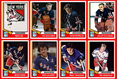 NEW YORK RANGERS Like 1974-75 Set Style CUSTOM MADE Hockey Cards YOU PICK • $1.91
