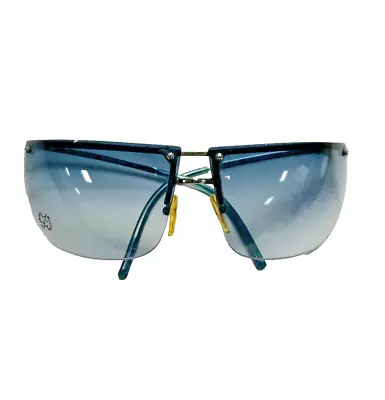 Vintage 90s Gucci Women’s Sunglasses Rimless Blue Gradient Lens • £60